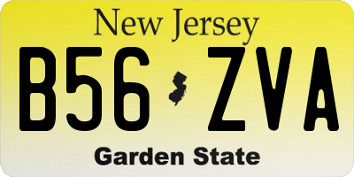 NJ license plate B56ZVA