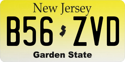 NJ license plate B56ZVD
