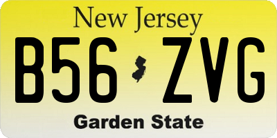 NJ license plate B56ZVG