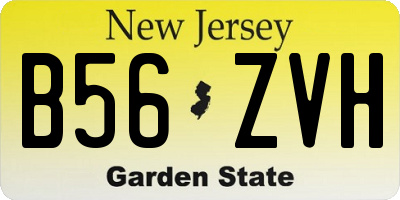 NJ license plate B56ZVH