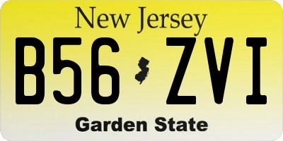 NJ license plate B56ZVI