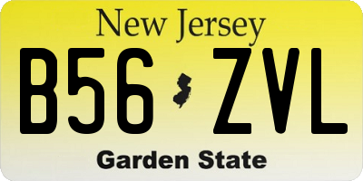NJ license plate B56ZVL