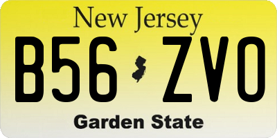NJ license plate B56ZVO