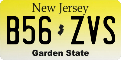 NJ license plate B56ZVS