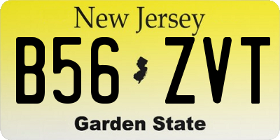 NJ license plate B56ZVT