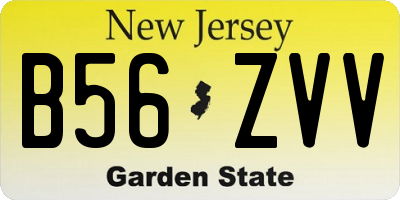 NJ license plate B56ZVV