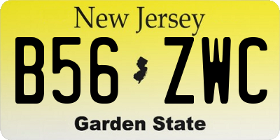 NJ license plate B56ZWC