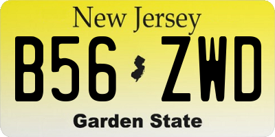 NJ license plate B56ZWD