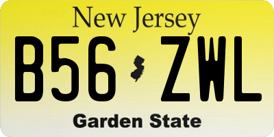 NJ license plate B56ZWL