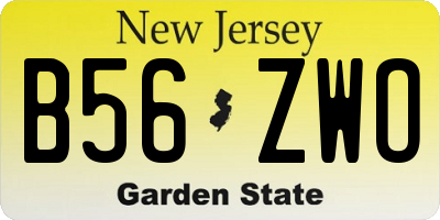NJ license plate B56ZWO