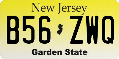 NJ license plate B56ZWQ
