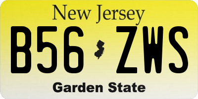 NJ license plate B56ZWS