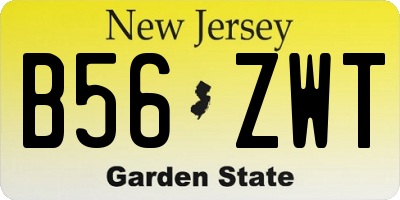 NJ license plate B56ZWT