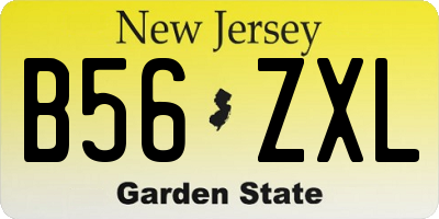 NJ license plate B56ZXL