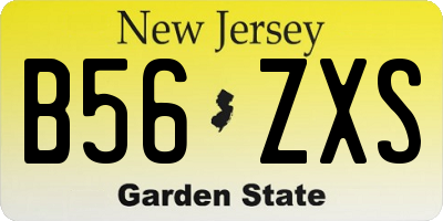 NJ license plate B56ZXS