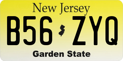 NJ license plate B56ZYQ