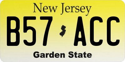 NJ license plate B57ACC