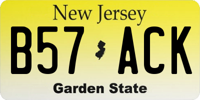 NJ license plate B57ACK