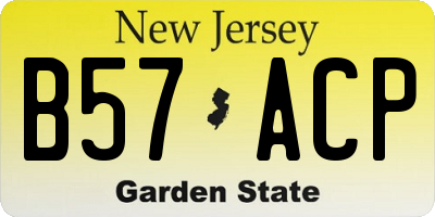 NJ license plate B57ACP