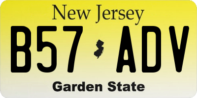 NJ license plate B57ADV