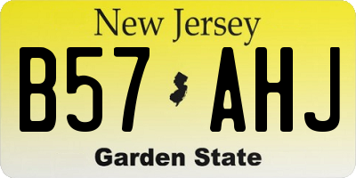 NJ license plate B57AHJ