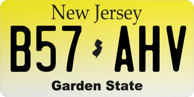 NJ license plate B57AHV