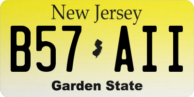 NJ license plate B57AII