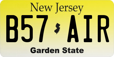 NJ license plate B57AIR
