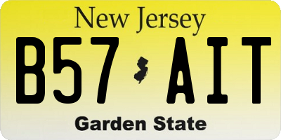 NJ license plate B57AIT