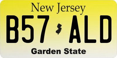 NJ license plate B57ALD