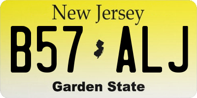 NJ license plate B57ALJ