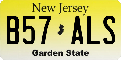 NJ license plate B57ALS