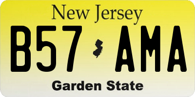 NJ license plate B57AMA