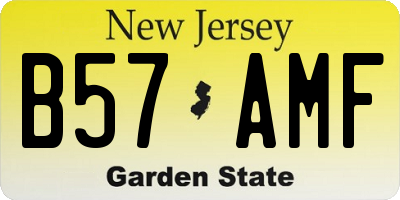 NJ license plate B57AMF