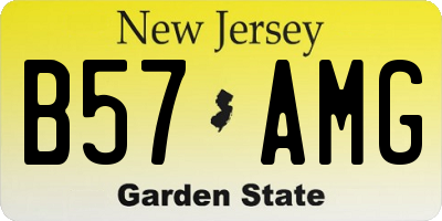 NJ license plate B57AMG