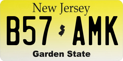 NJ license plate B57AMK