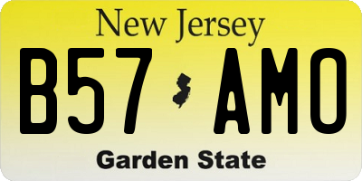 NJ license plate B57AMO