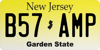 NJ license plate B57AMP