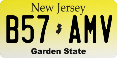 NJ license plate B57AMV