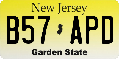 NJ license plate B57APD