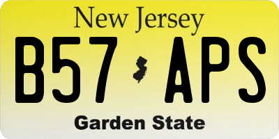 NJ license plate B57APS