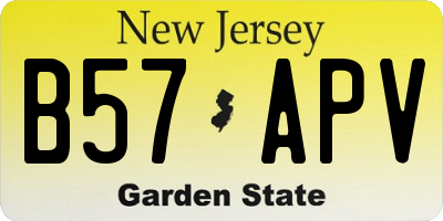 NJ license plate B57APV