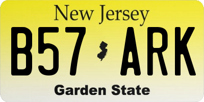 NJ license plate B57ARK