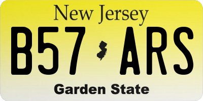 NJ license plate B57ARS