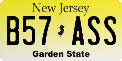 NJ license plate B57ASS