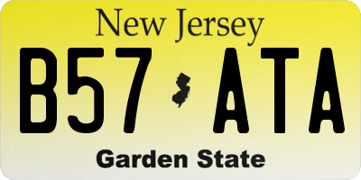 NJ license plate B57ATA