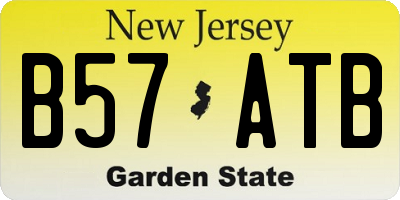 NJ license plate B57ATB
