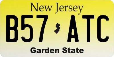 NJ license plate B57ATC