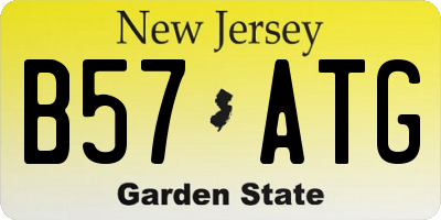 NJ license plate B57ATG