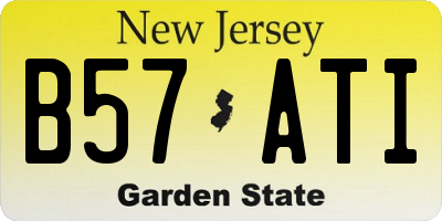 NJ license plate B57ATI